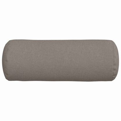 Bolsterkissen 2 pcs Taupe Ø 25 x 70 cm Stoff