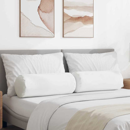 Bolsterkissen 2 pcs Weiß Ø 25 x 70 cm Stoff