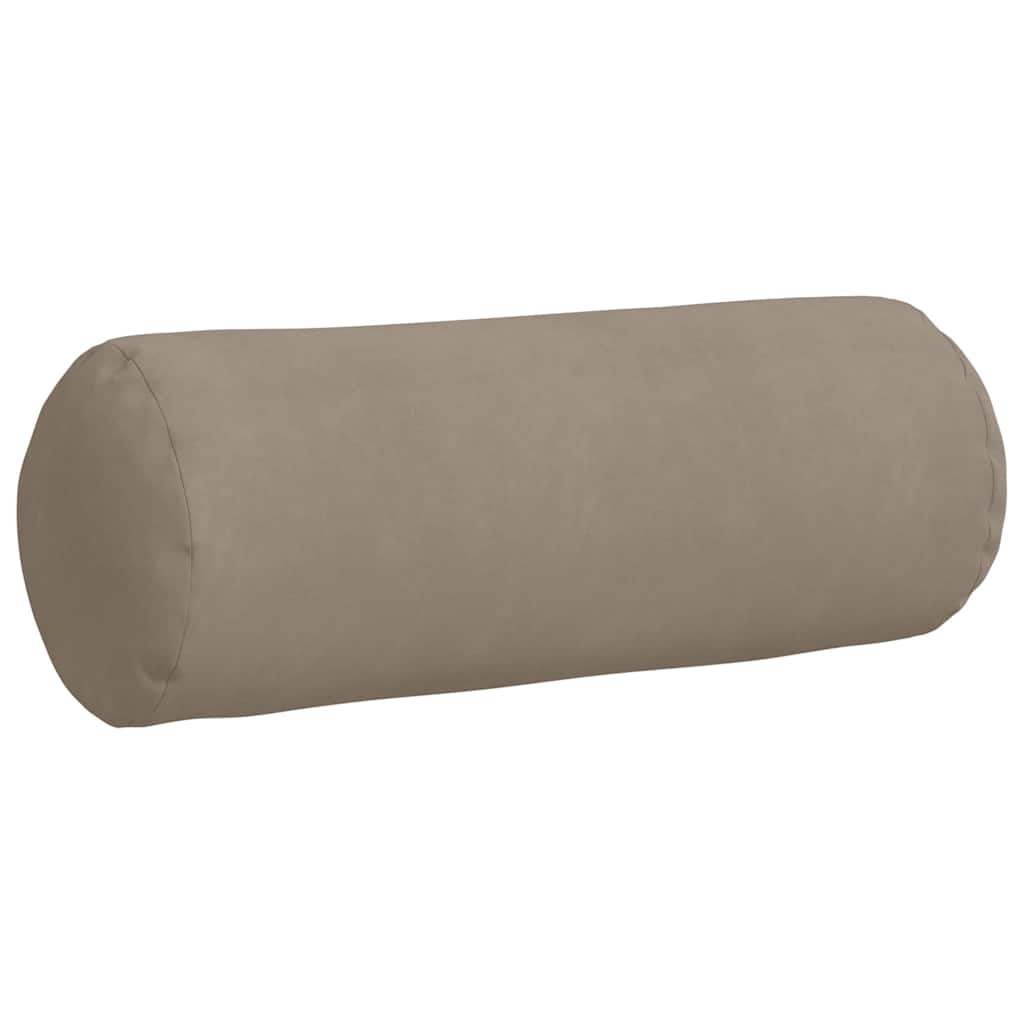 Bolsterkissen 2 pcs Taupe Ø 25 x 70 cm Mikrofaserstoff