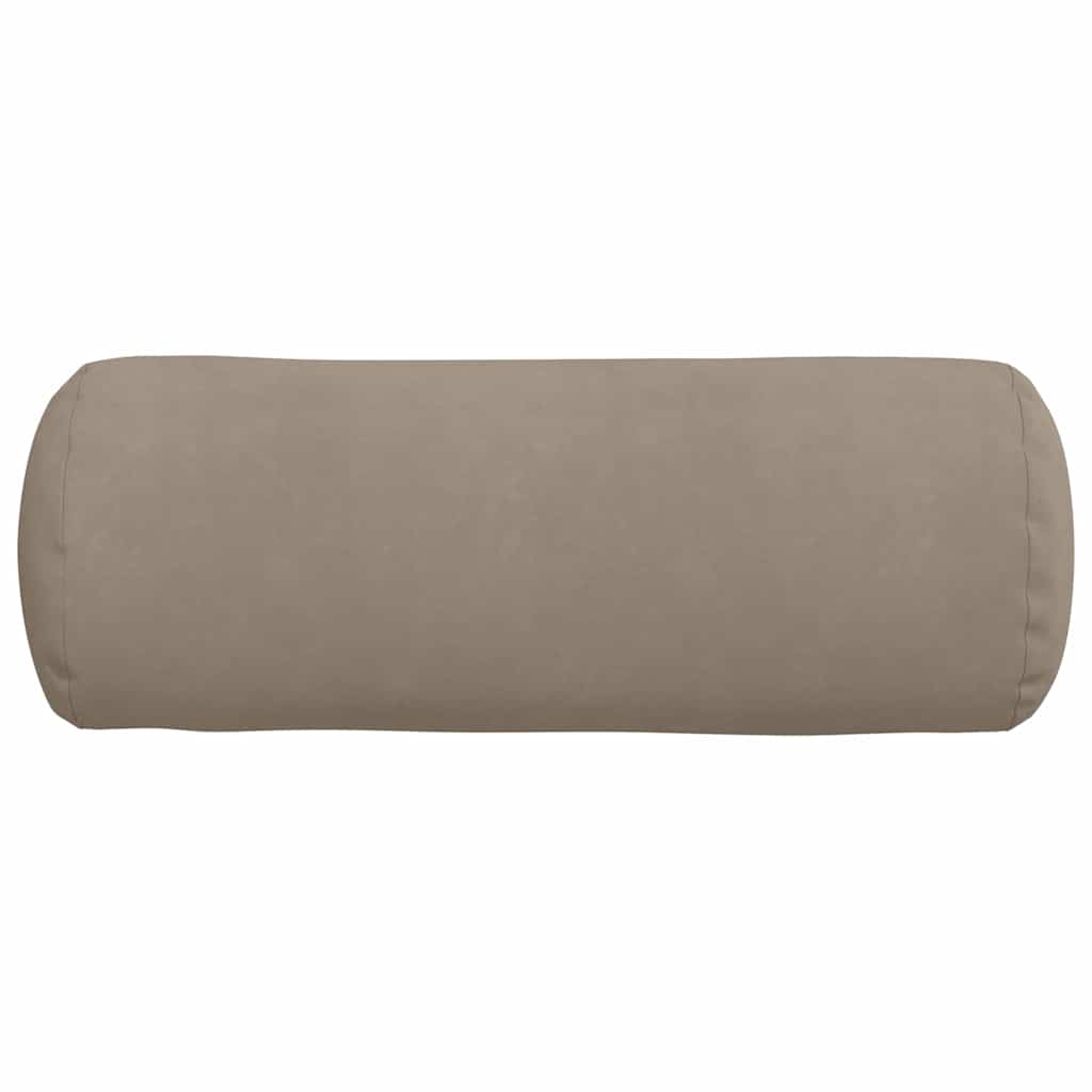 Bolsterkissen 2 pcs Taupe Ø 25 x 70 cm Mikrofaserstoff