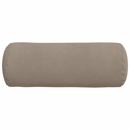 Bolsterkissen 2 pcs Taupe Ø 25 x 70 cm Mikrofaserstoff
