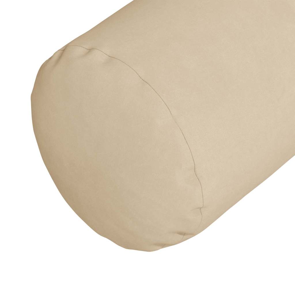 Bolsterkissen 2 pcs Creme Ø 25 x 70 cm Mikrofaserstoff