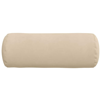 Bolsterkissen 2 pcs Creme Ø 25 x 70 cm Mikrofaserstoff
