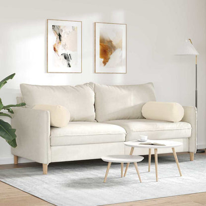 Bolsterkissen 2 pcs Beige Ø 25 x 70 cm Mikrofaserstoff