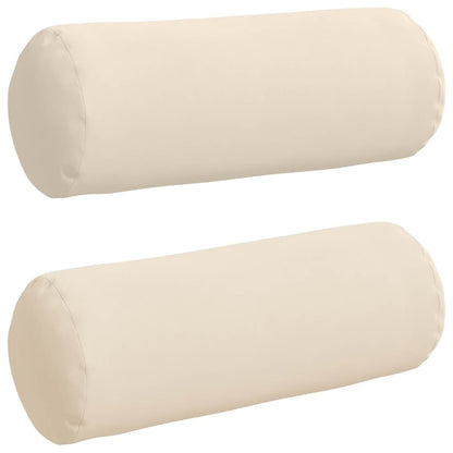 Bolsterkissen 2 pcs Beige Ø 25 x 70 cm Mikrofaserstoff