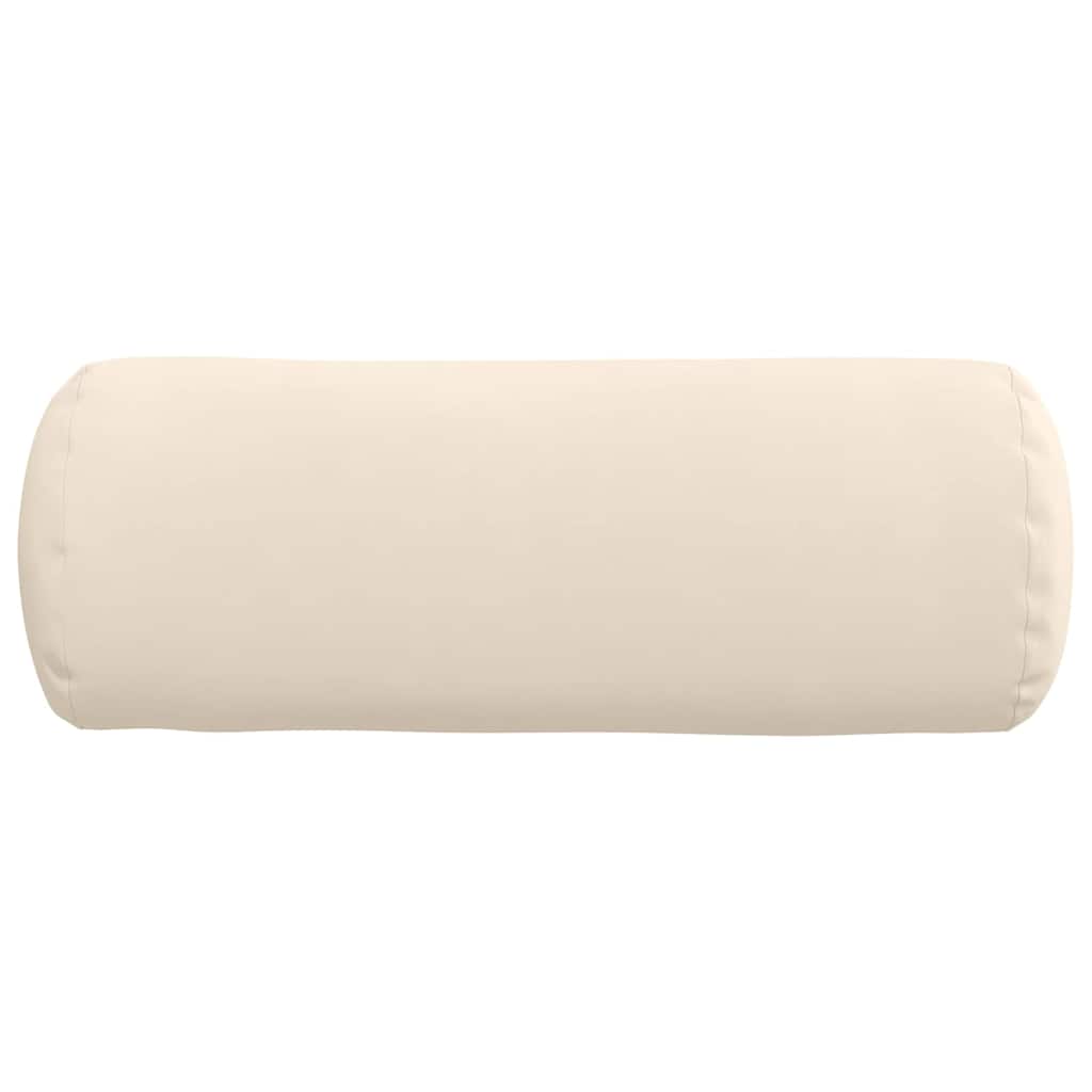 Bolsterkissen 2 pcs Beige Ø 25 x 70 cm Mikrofaserstoff