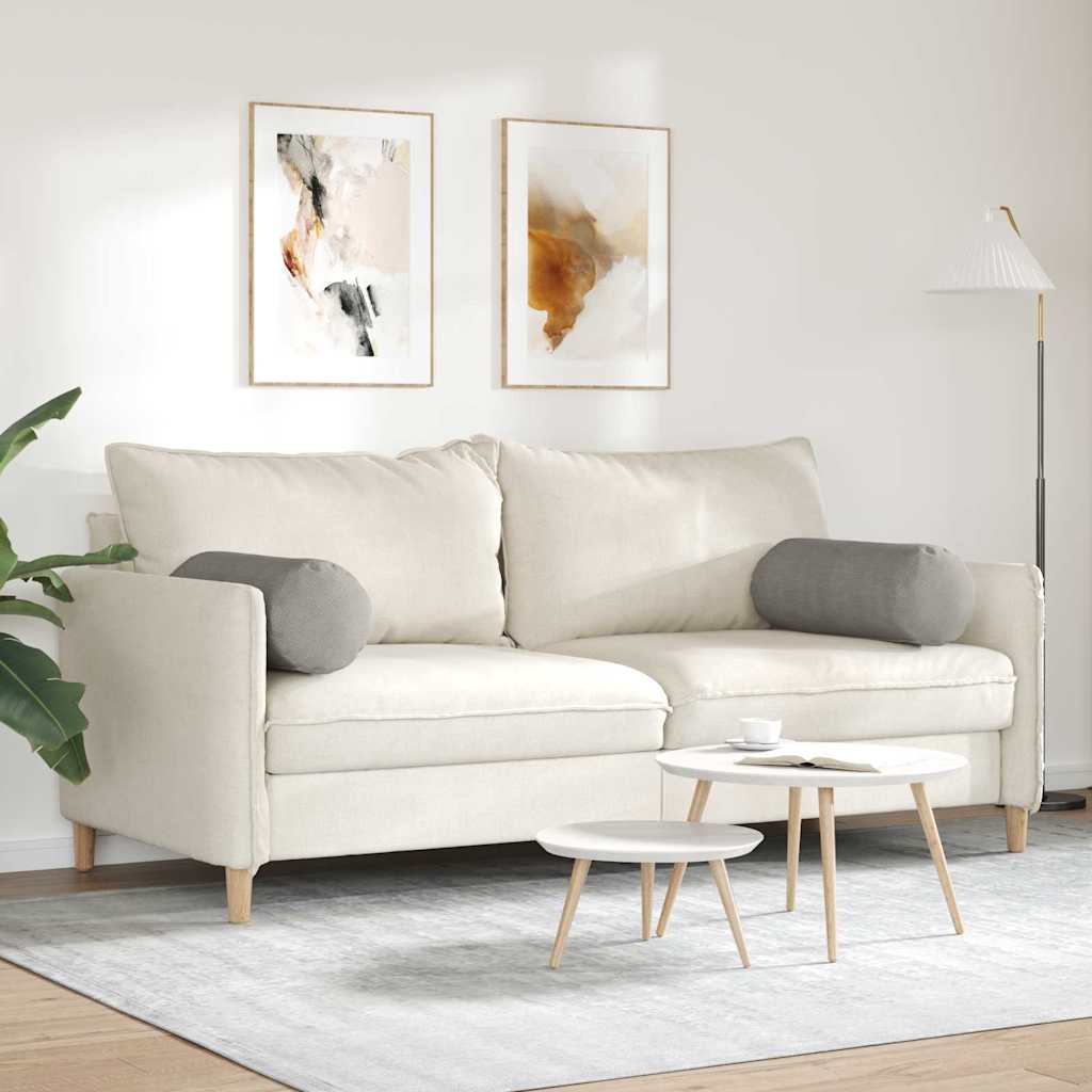 Bolsterkissen 2 pcs Hellgrau Ø 25 x 70 cm Cordstoff