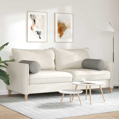 Bolsterkissen 2 pcs Hellgrau Ø 25 x 70 cm Cordstoff