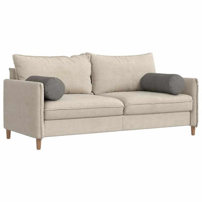 Bolsterkissen 2 pcs Hellgrau Ø 25 x 70 cm Cordstoff