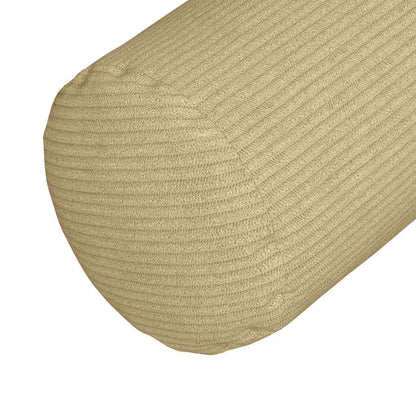 Bolsterkissen 2 pcs Grau-Grün Ø 25 x 70 cm Cordstoff