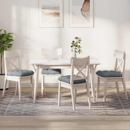 Sitzkissen 4 pcs Hellgrau 40 x 40 x 12 cm Stoff