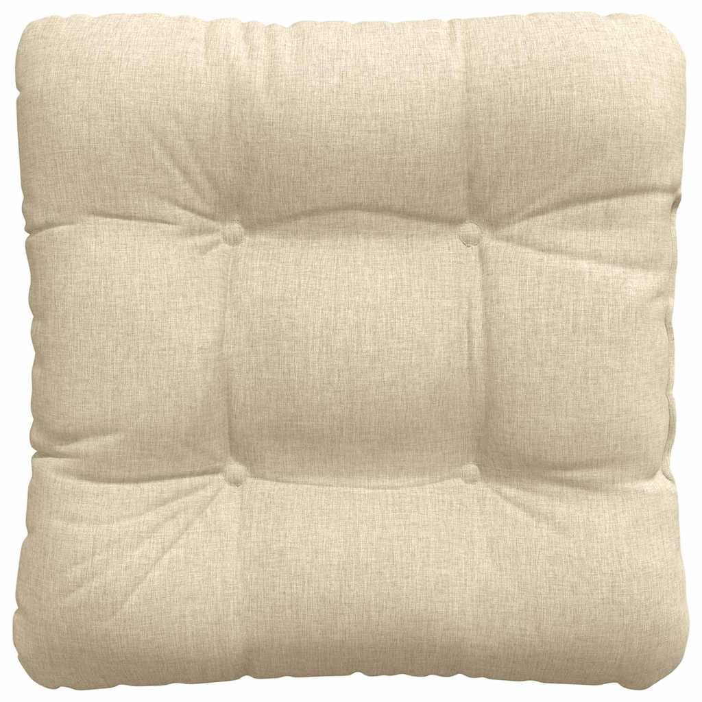 Sitzkissen 4 pcs Creme 40 x 40 x 12 cm Stoff
