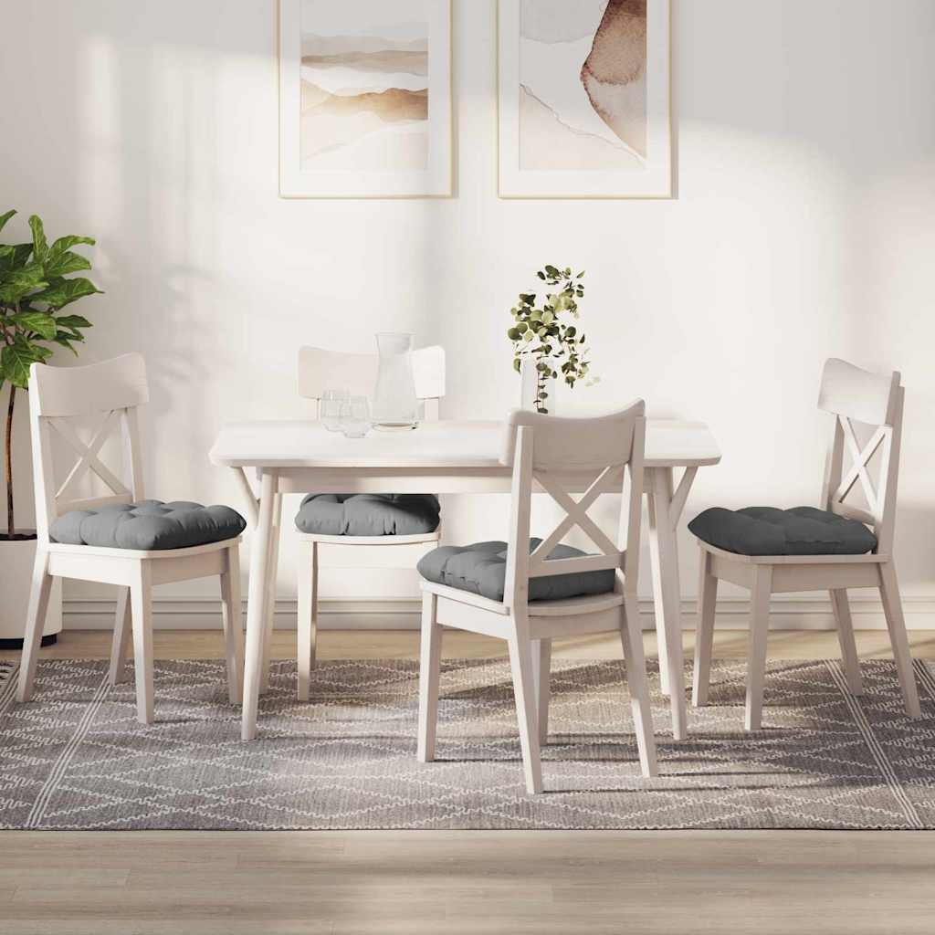 Sitzkissen 4 pcs Dunkelgrau 40 x 40 cm Mikrofaserstoff