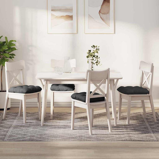 Sitzkissen 4 pcs Dunkelgrau 40 x 40 cm Cordstoff