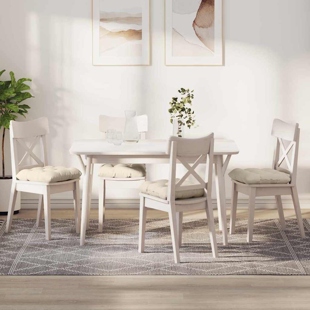 Sitzkissen 4 pcs Creme 40 x 40 cm Cordstoff