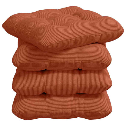 Sitzkissen 4 pcs Rot-Orange 40 x 40 cm Cordstoff