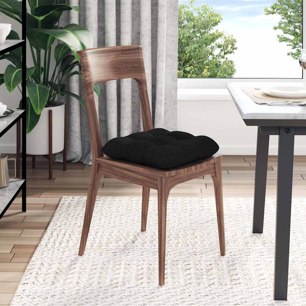 Sitzkissen 4 pcs Schwarz 45 x 45 x 12 cm Stoff