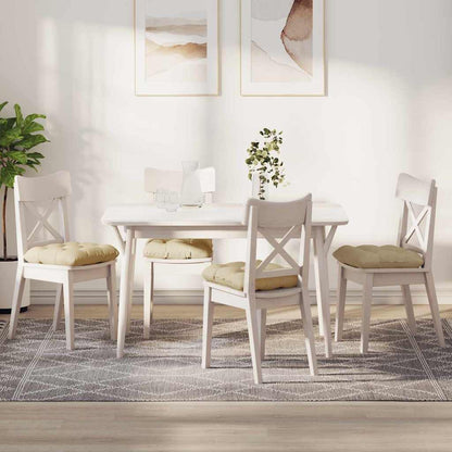 Sitzkissen 4 pcs Creme 45 x 45 x 12 cm Stoff
