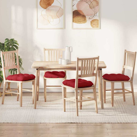 Sitzkissen 4 pcs Rot 45 x 45 x 12 cm Stoff