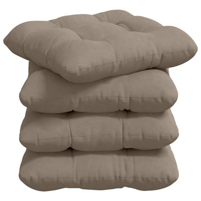 Sitzkissen 4 pcs Taupe 45 x 45 cm Mikrofaserstoff