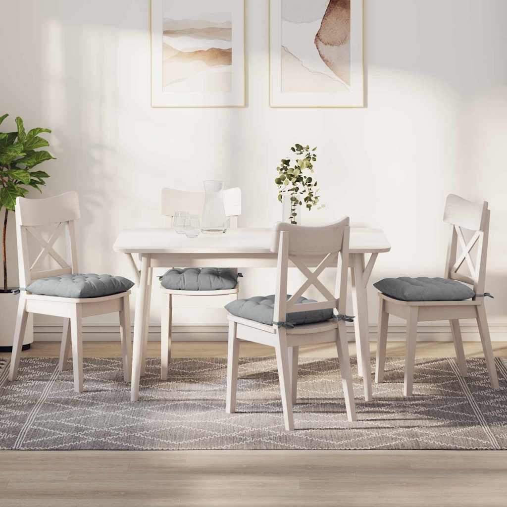 Sitzkissen 2 pcs Hellgrau 40 x 40 x 6 cm Stoff