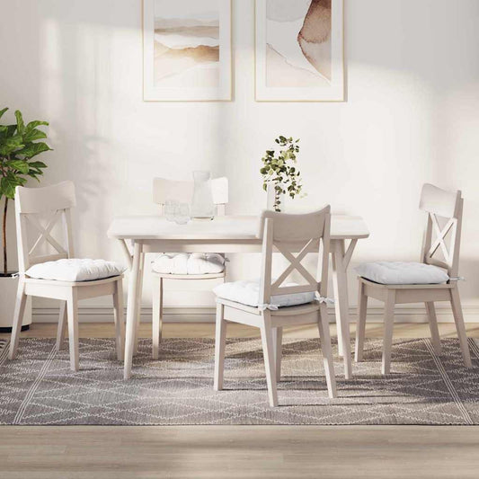 Sitzkissen 2 pcs Weiß 40 x 40 x 6 cm Stoff