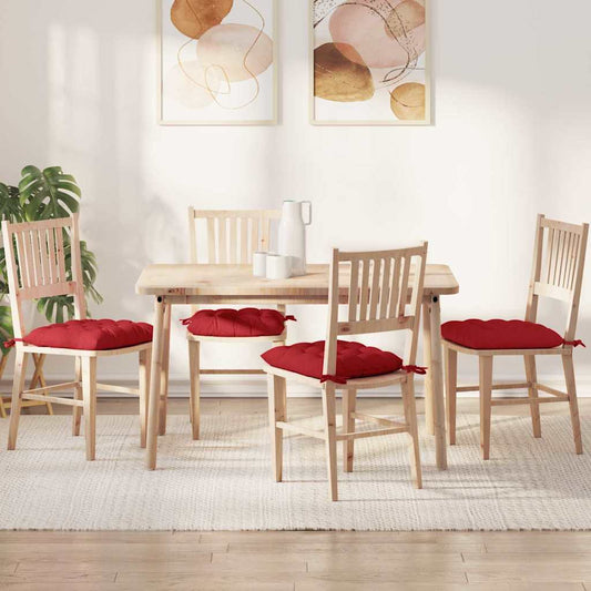 Sitzkissen 2 pcs Rot 40 x 40 x 6 cm Stoff