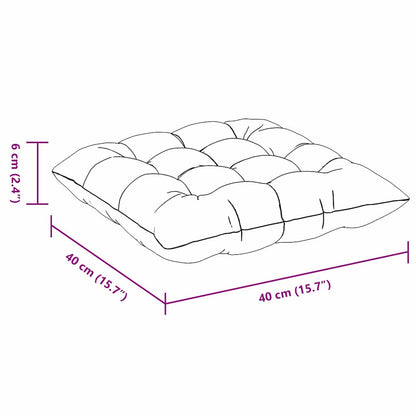 Sitzkissen 2 pcs Wolkengrau 40 x 40 x 6 cm Stoff
