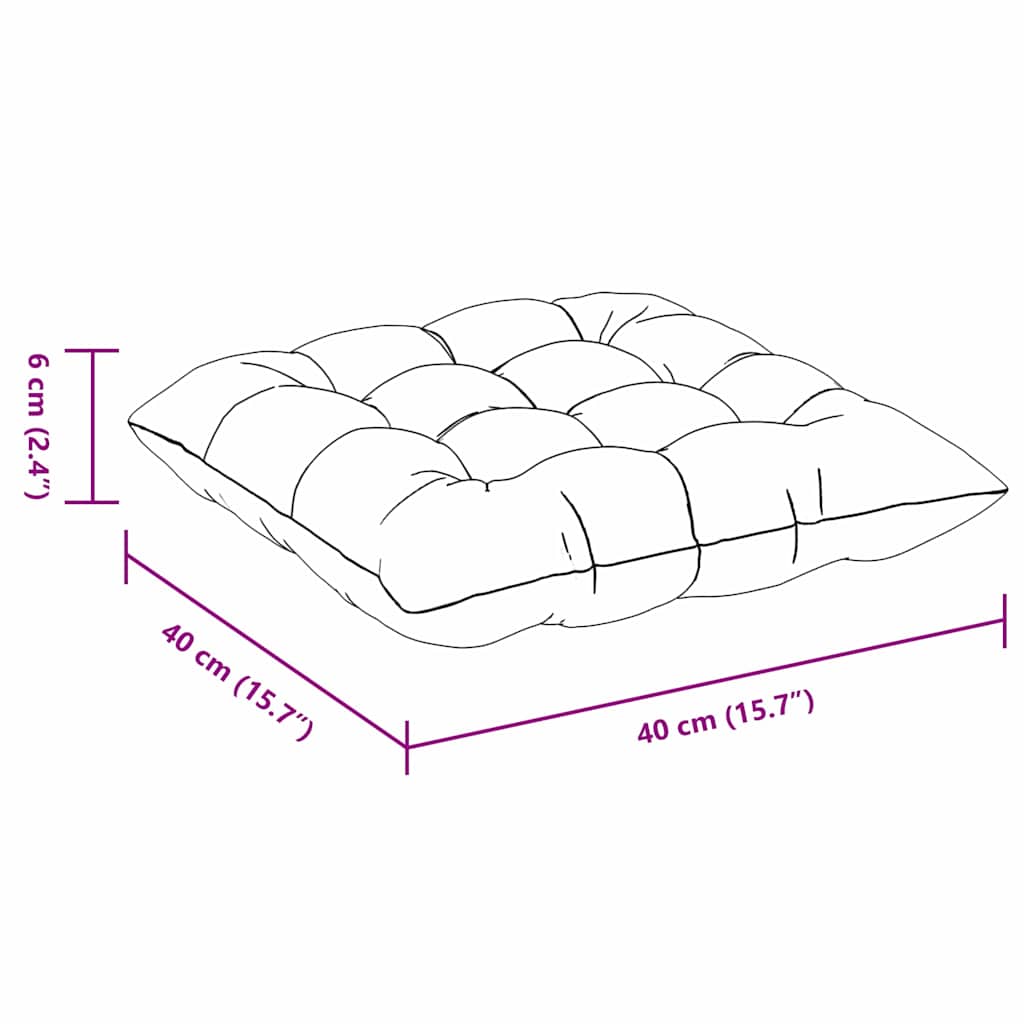 Sitzkissen 2 pcs Rosa 40 x 40 x 6 cm Stoff