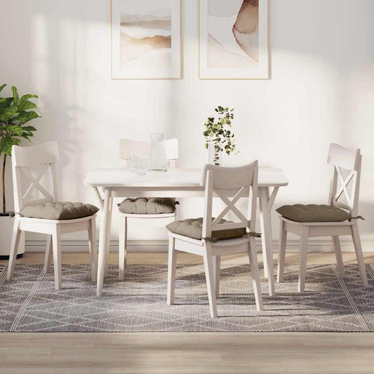 Sitzkissen 4 pcs Taupe 40 x 40 x 6 cm Mikrofaser