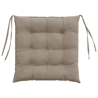 Sitzkissen 4 pcs Taupe 40 x 40 x 6 cm Mikrofaser