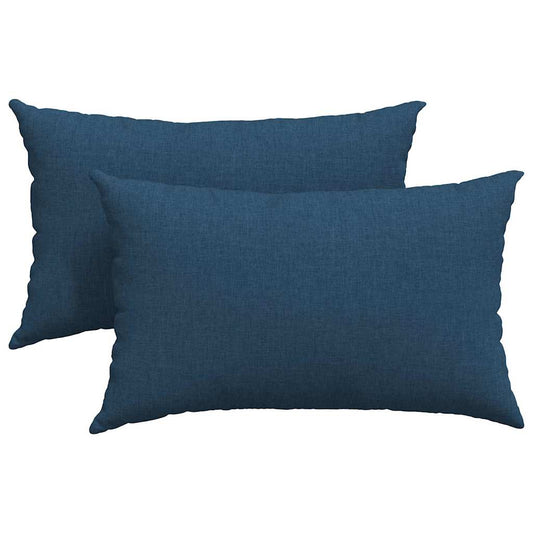 Sofakissen 2 pcs Blau 50 x 30 cm Stoff