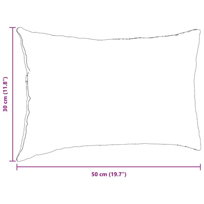 Sofakissen 2 pcs Hellgrau 50 x 30 cm Cordstoff