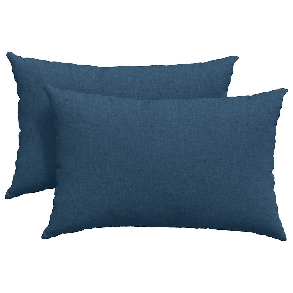 Sofakissen 2 pcs Blau 60 x 40 cm Stoff