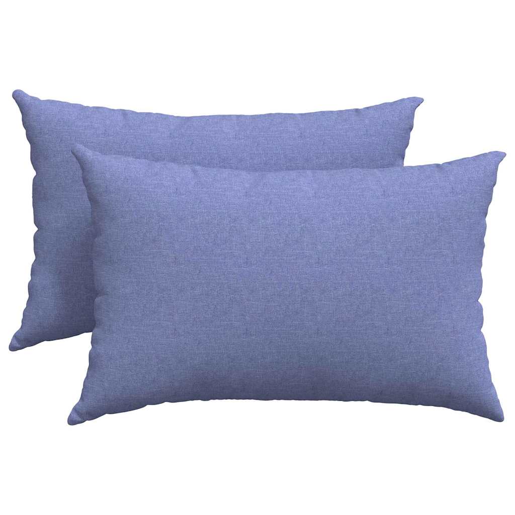 Sofakissen 2 pcs Blau 60 x 40 cm Stoff