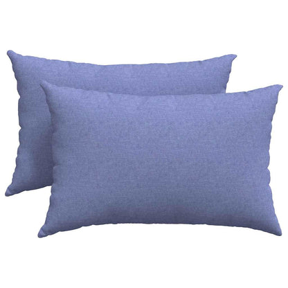 Sofakissen 2 pcs Blau 60 x 40 cm Stoff