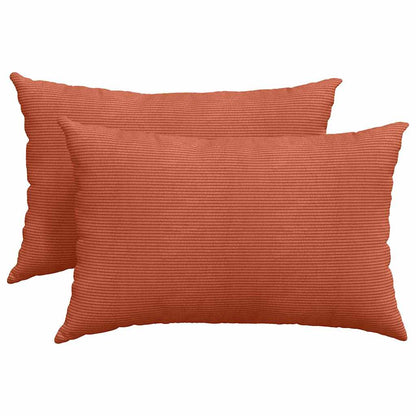 Sofakissen 2 pcs Rot-Orange 60 x 40 cm Cordstoff