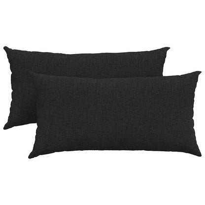 Sofakissen 2 pcs Schwarz 80 x 40 cm Stoff