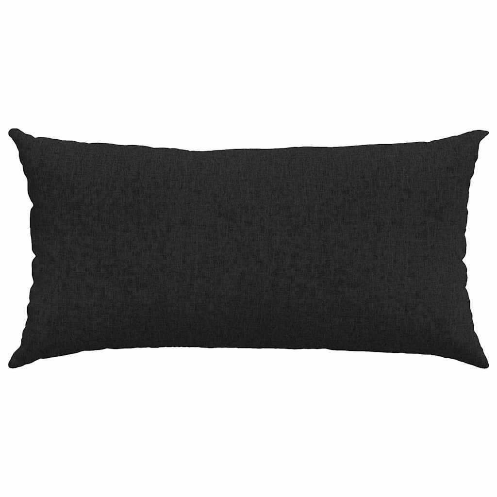 Sofakissen 2 pcs Schwarz 80 x 40 cm Stoff