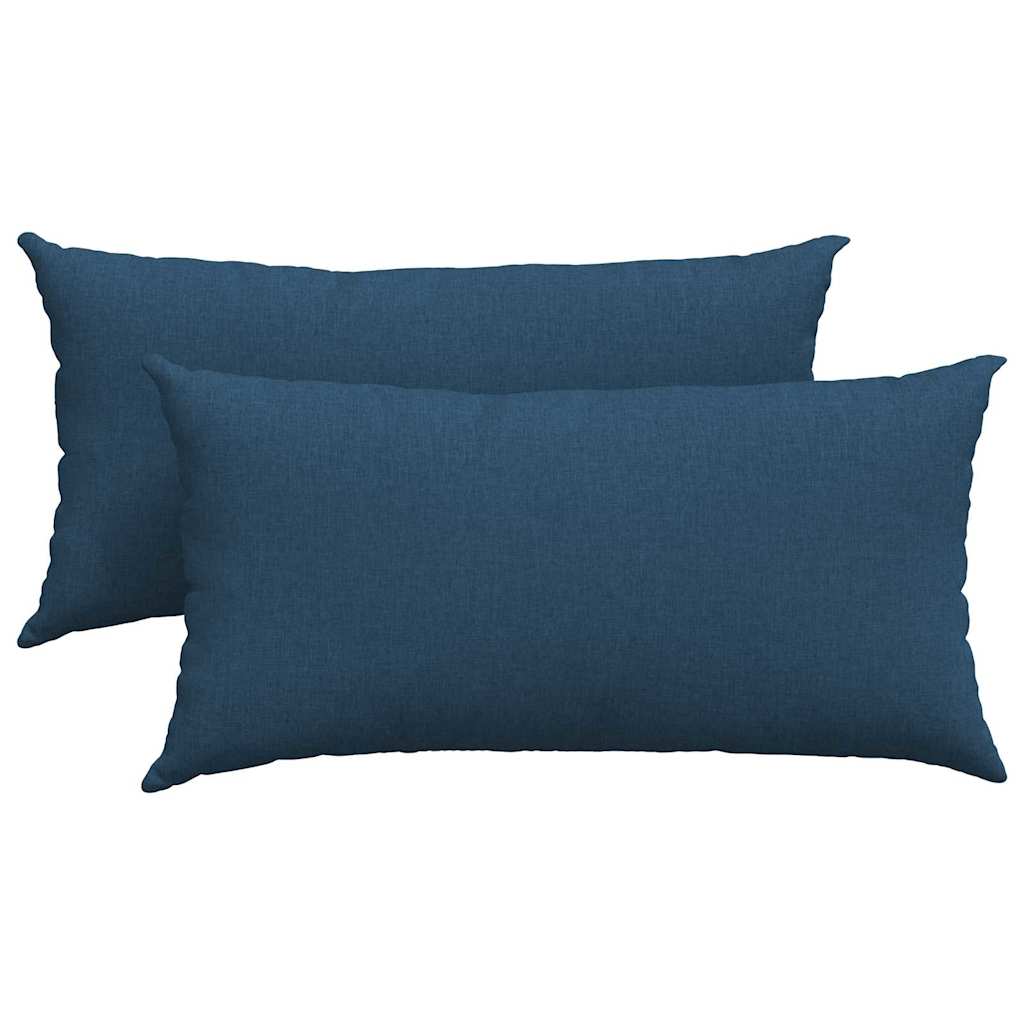 Sofakissen 2 pcs Blau 80 x 40 cm Stoff