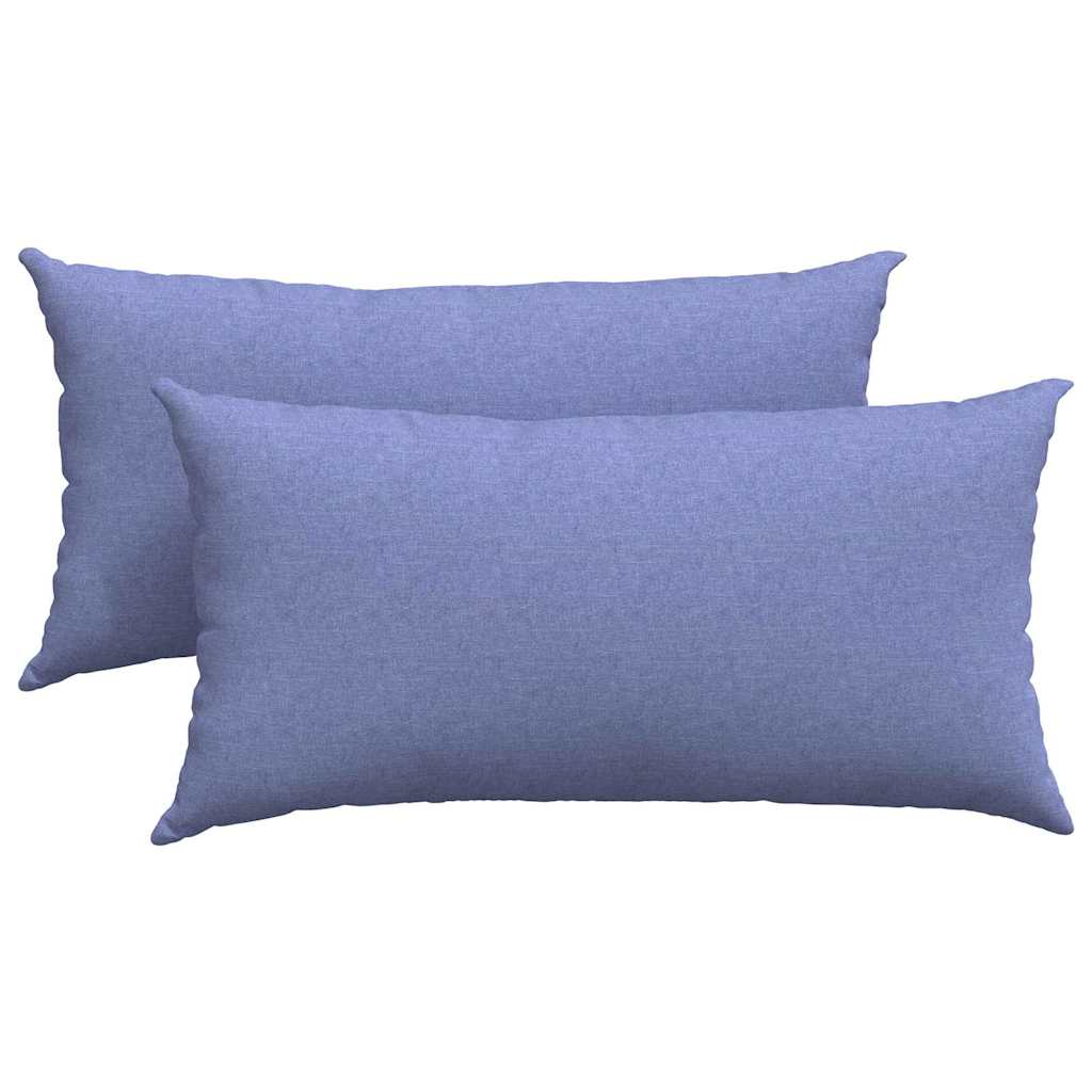 Sofakissen 2 pcs Blau 80 x 40 cm Stoff