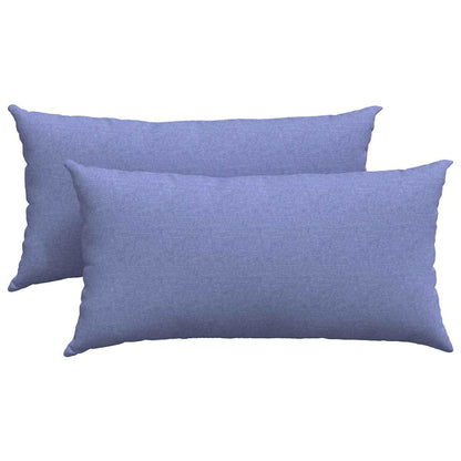 Sofakissen 2 pcs Blau 80 x 40 cm Stoff