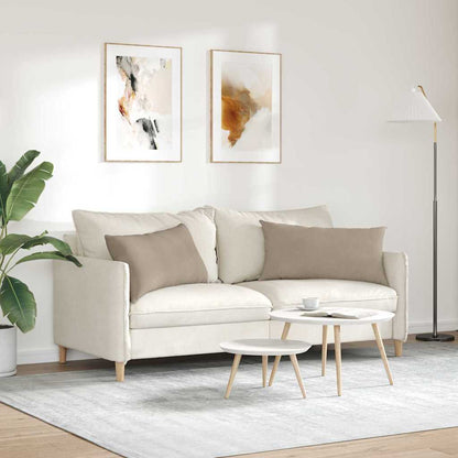 Sofakissen 2 pcs Taupe 80 x 40 cm Stoff