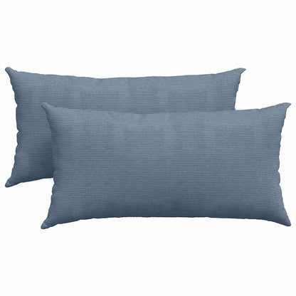 Sofakissen 2 pcs Blau 80 x 40 cm Cordstoff