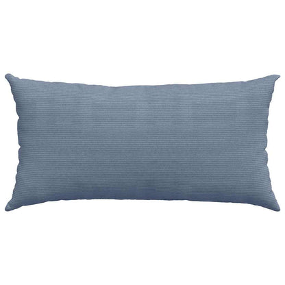 Sofakissen 2 pcs Blau 80 x 40 cm Cordstoff