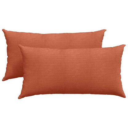 Sofakissen 2 pcs Rot-Orange 80 x 40 cm Cordstoff