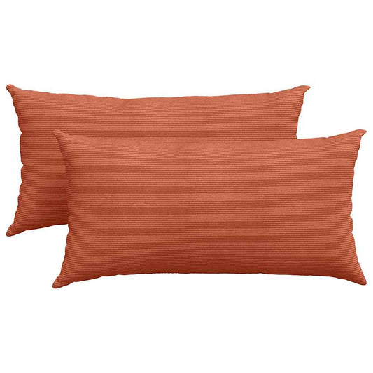Sofakissen 2 pcs Rot-Orange 80 x 40 cm Cordstoff