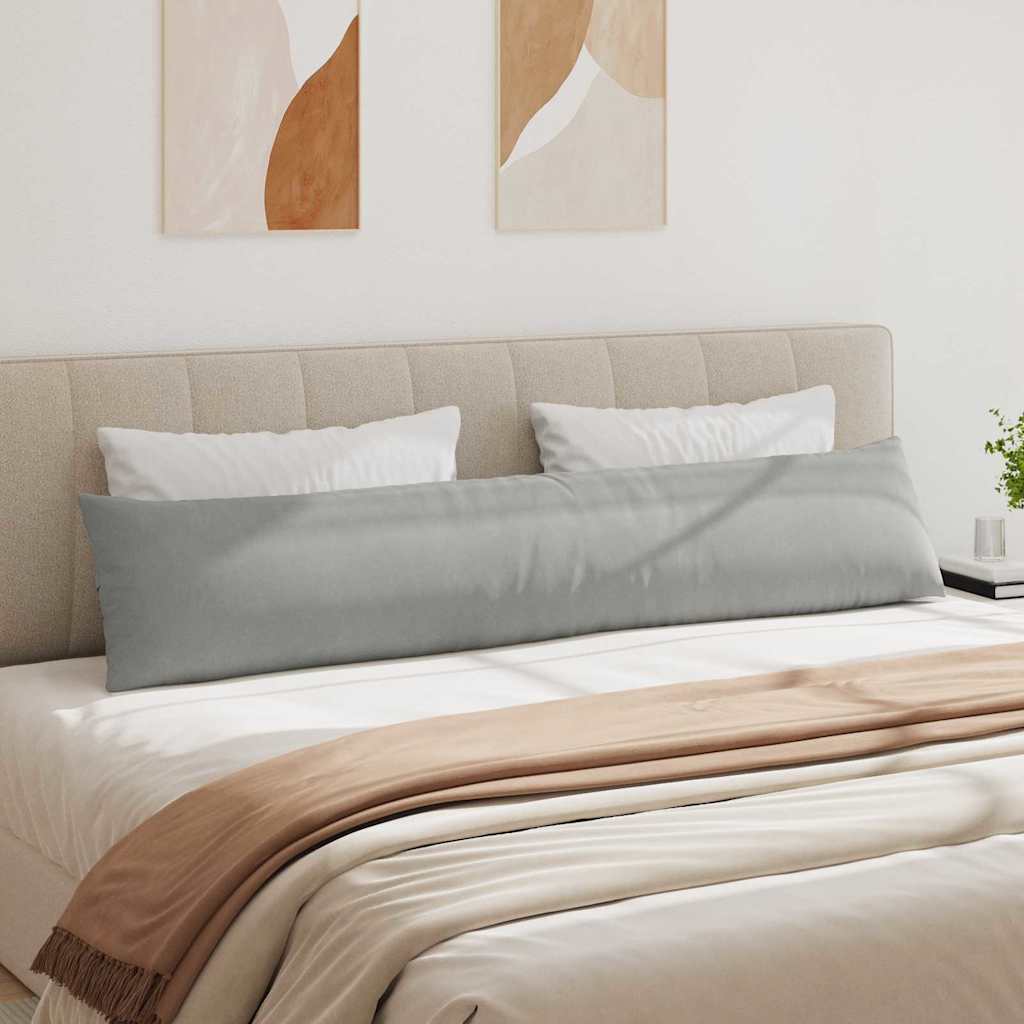 Sofakissen 2 pcs Hellgrau 200 x 40 cm Stoff