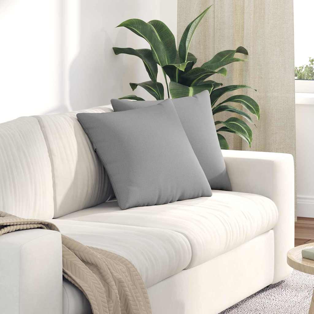 Sofakissen 2 pcs Grau 45 x 45 cm Stoff