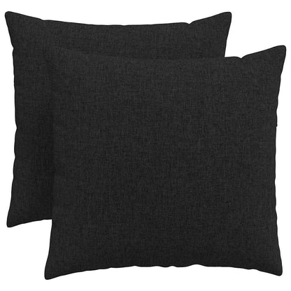 Sofakissen 2 pcs Schwarz 50 x 50 cm Stoff